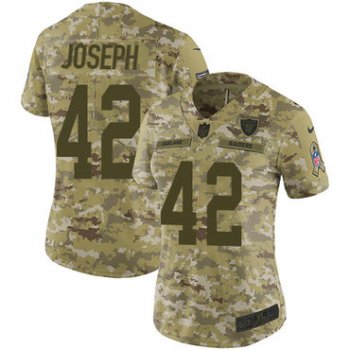 Nike Raiders #42 Karl Joseph Camo Women's Stitched NFL Limited 2018 Salute to Service Jersey