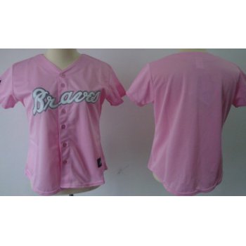 Atlanta Braves Blank Pink Womens Jersey