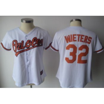 Baltimore Orioles #32 Wieters White Womens Jersey