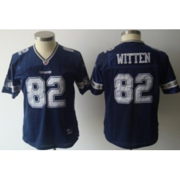 Dallas Cowboys #82 Jason Witten Blue Womens Jersey