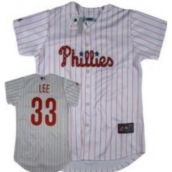 Philadelphia Phillies #33 Lee White With Red Pinstripe Womens Jersey