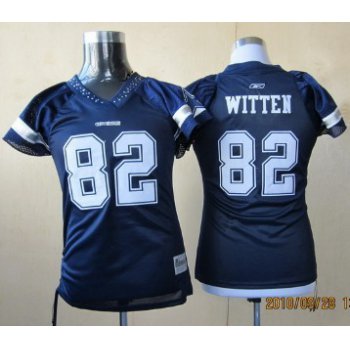 Dallas Cowboys #82 Witten Blue Womens Field Flirt Fashion Jersey