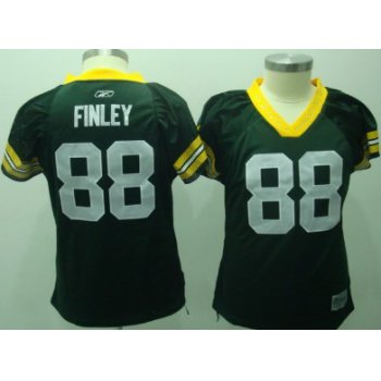 Green Bay Packers #88 Finley Green Womens Field Flirt Fashion Jersey