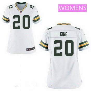 Women's 2017 NFL Draft Green Bay Packers #20 Kevin King White Road Stitched NFL Nike Game Jersey