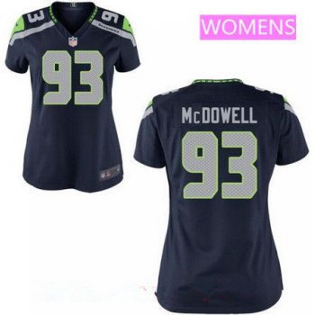 Women's 2017 NFL Draft Seattle Seahawks #93 Malik McDowell Navy Blue Team Color Stitched NFL Nike Game Jersey