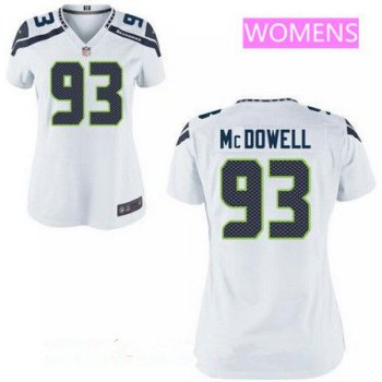 Women's 2017 NFL Draft Seattle Seahawks #93 Malik McDowell White Road Stitched NFL Nike Game Jersey