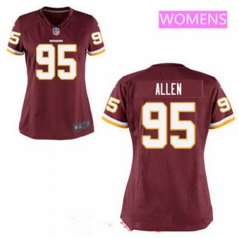 Women's 2017 NFL Draft Washington Redskins #95 Jonathan Allen White Road Stitched NFL Nike Game Jersey