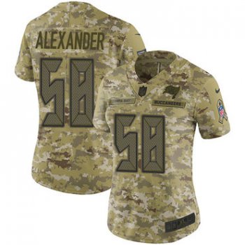 Nike Buccaneers #58 Kwon Alexander Camo Women's Stitched NFL Limited 2018 Salute to Service Jersey