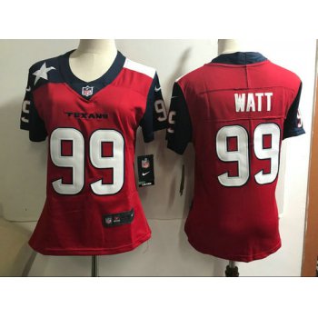 Women's Nike Houston Texans #99 J.J. Watt Red Stitched NFL 2018 Vapor Untouchable Limited Jersey