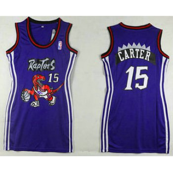 Women's Toronto Raptors #15 Vince Carter Purple Dress