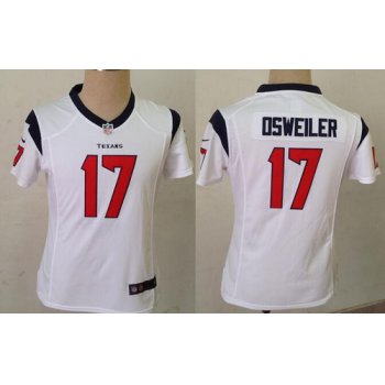 Women's Houston Texans #17 Brock Osweiler White Road NFL Nike Game Jersey