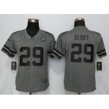 Women's Kansas City Chiefs #29 Eric Berry Gray Gridiron Stitched NFL Nike Limited Jersey