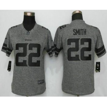 Women's Minnesota Vikings #22 Harrison Smith Nike Gray Gridiron NFL Gray Limited Jersey