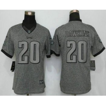 Women's Philadelphia Eagles #20 Brian Dawkins Nike Gray Gridiron NFL Gray Limited Jersey