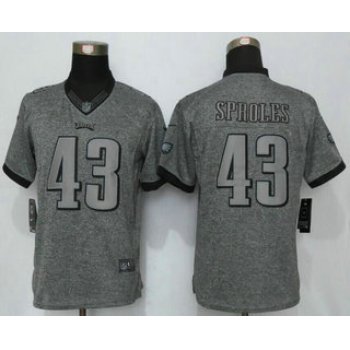 Women's Philadelphia Eagles #43 Darren Sproles Nike Gray Gridiron NFL Gray Limited Jersey