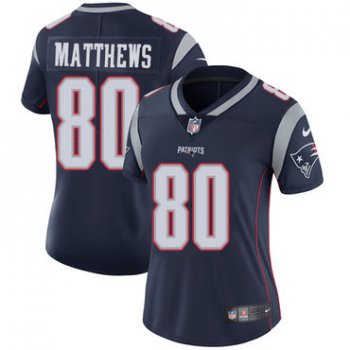 Nike Patriots #80 Jordan Matthews Navy Blue Team Color Women's Stitched NFL Vapor Untouchable Limited Jersey