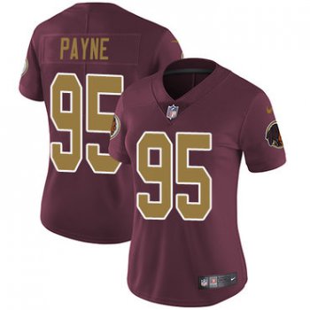 Nike Redskins #95 Da'Ron Payne Burgundy Red Alternate Women's Stitched NFL Vapor Untouchable Limited Jersey