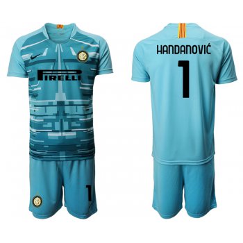 2020-21 Inter Milan 1 HANDANOVIC Blue Goalkeeper Soccer Jersey