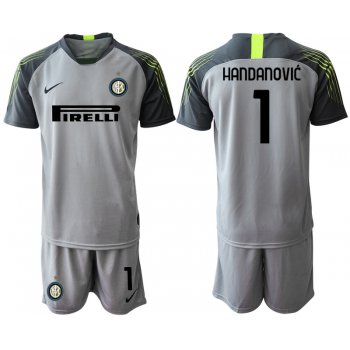 2020-21 Inter Milan 1 HANDANOVIC Gray Goalkeeper Soccer Jerseys