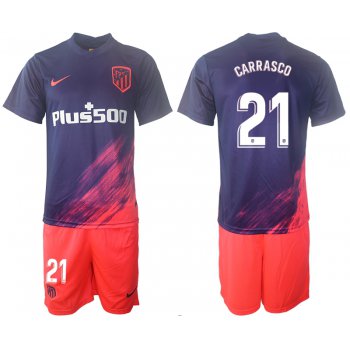 Men 2021-2022 Club Atletico Madrid away purple 21 Soccer Jersey