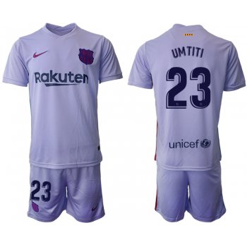 Men 2021-2022 Club Barcelona away purple 23 Soccer Jersey