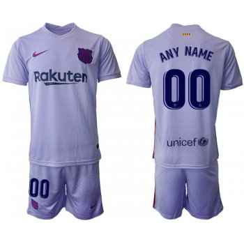 Men 2021-2022 Club Barcelona away purple customized Soccer Jersey