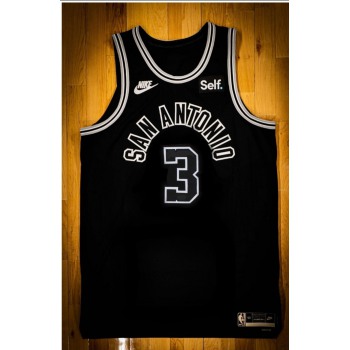 Men' San Antonio Spurs #3 Keldon Johnson Black Stitched Jersey