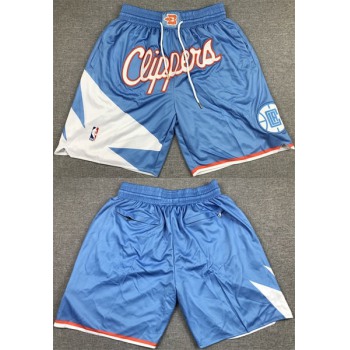 Men's Los Angeles Clippers Blue Shorts (Run Small)