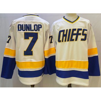 The NHL Movie Edtion #7 DUNLOP White Jersey