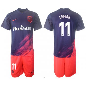 Men 2021-2022 Club Atletico Madrid away purple 11 Soccer Jersey