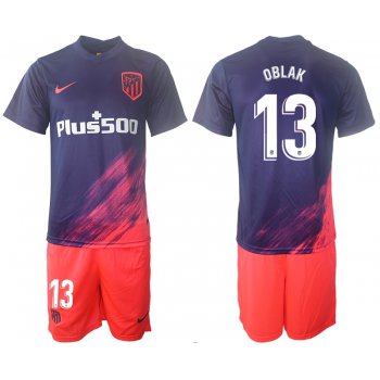 Men 2021-2022 Club Atletico Madrid away purple 13 Soccer Jersey