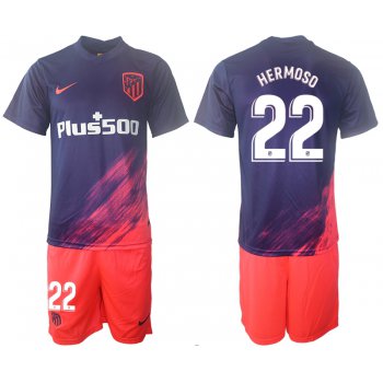 Men 2021-2022 Club Atletico Madrid away purple 22 Soccer Jersey