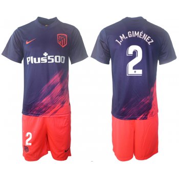 Men 2021-2022 Club Atletico Madrid away purple 2 Soccer Jersey