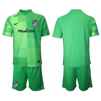 Men 2021-2022 Club Atletico Madrid green goalkeeper blank Soccer Jersey