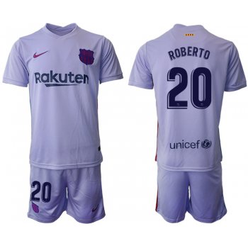 Men 2021-2022 Club Barcelona away purple 20 Soccer Jersey