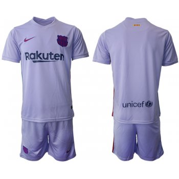 Men 2021-2022 Club Barcelona away purple blank Soccer Jersey