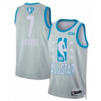 Men 2022 All Star 7 Kevin Durant Gray Basketball Jersey