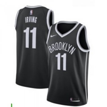 Men Brooklyn Nets #11 Kyrie Irving Nike Black Jersey