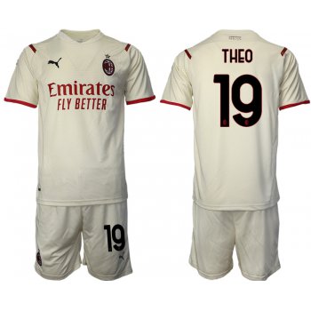 Men 2021-2022 Club AC Milan away cream 19 Soccer Jersey