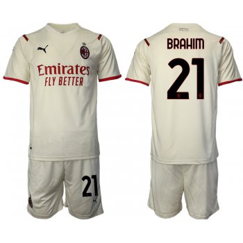 Men 2021-2022 Club AC Milan away cream 21 Soccer Jersey