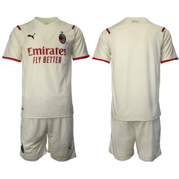 Men 2021-2022 Club AC Milan away cream blank Soccer Jersey