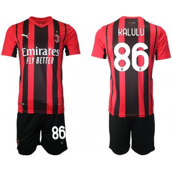 Men 2021-2022 Club AC Milan home red 86 Soccer Jersey