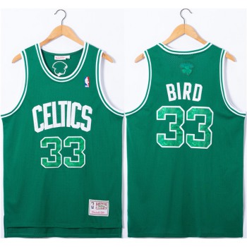 Men's Boston Celtics #33 Larry Bird Green Throwback basketball Jersey