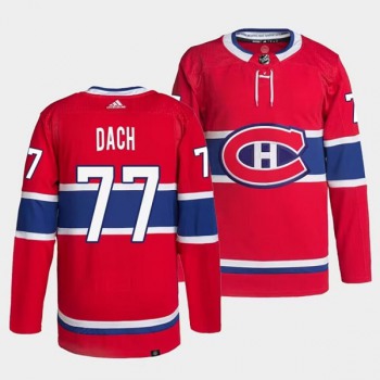 Men's Montreal Canadiens #77 Kirby Dach Red Stitched Jersey