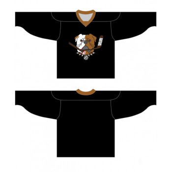 Custom Black Sudbury Bulldogs Hockey Jersey