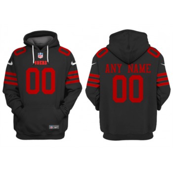 Men's San Francisco 49ers Customized Black Alternate Pullover Hoodie